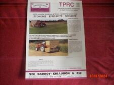 PROSPECTUS    PUBLICITAIRE      TONDO BROYEUSES   CARROY-GIRAUDON  TPRC