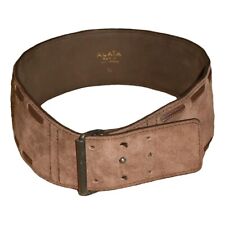 Ceinture en cuir marron pour femme, taille XS, AZZEDINE ALAIA vintage