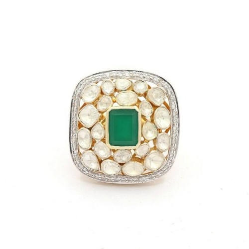 Bague cocktail émeraude - bague,