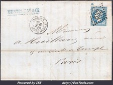 FRANCE N° 22 SUR LETTRE AVEC