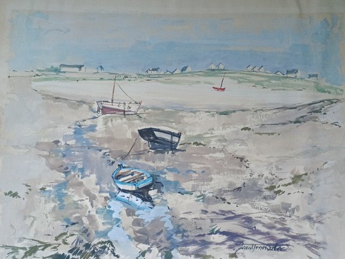 Aquarelle ancienne signée - ancienne,