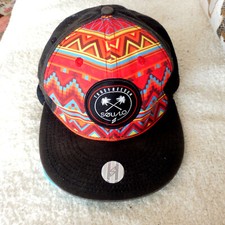 SOULO Men's Corded Trucker Snapback Hat Black Headwear Baseball Cap -