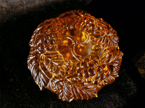 Bonbonnière verre ambré