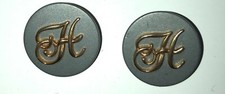 2 ANCIENS BOUTONS HERMES EN METAL DIAMETRE 28 MM