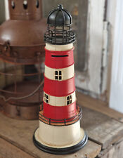 ANCIENNE TIRELIRE DECO MARITIME METAL SEASIDE NEUF