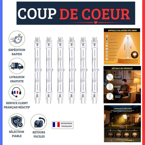 Ampoules halogènes r7s - ampoules, mm