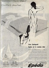 PUBLICITE ADVERTISING 1961 MATELAS EPEDA Sommeil Réparateur