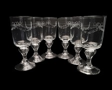 Lot de 6 verres à vin scandinaves suèdois Suède style XIXe verrerie Reijmyre