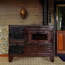 Poêle à bois, cuisinière, four, poêle à bois, poêle en fonte