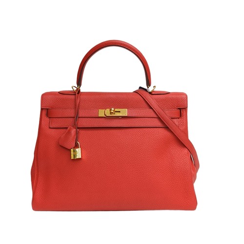 Hermes kelly 35cm rouge - hermes,