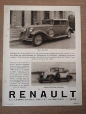 Publicité 1930  Renault