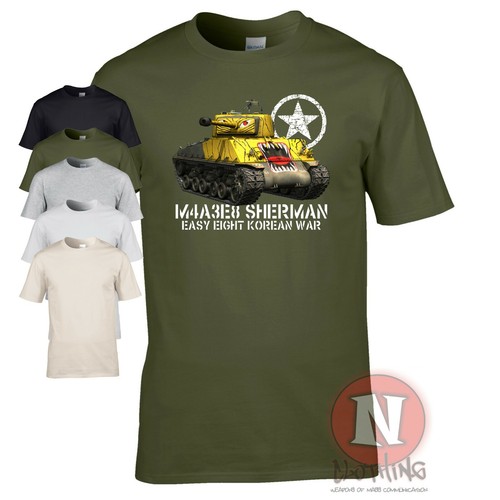 M4a3e8 sherman tank shirt - m4a3e8, t-shirt
