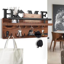 Porte-clés mural en bois avec