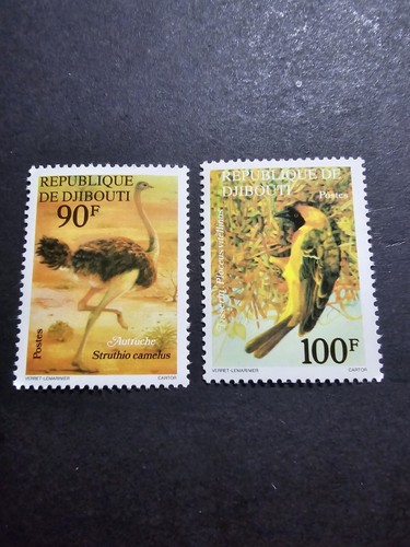 Timbre djibouti faune oiseaux - timbre,