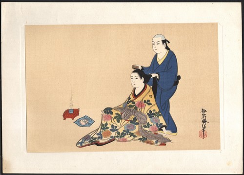 1920 estampe japonaise - estampe,