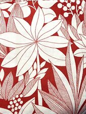 4/ Coupon Tissu Ancien Vintage Neuf Lin 1972 Boussac Rideau Fabric Curtain