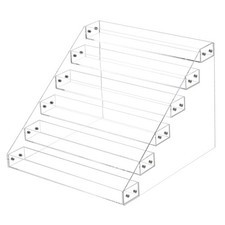 Acrylique Épices Rack, 6 Tier