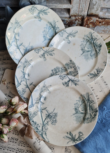 Anciennes assiettes plates - assiettes,