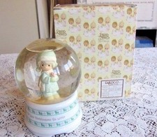 1990 Precious Moments Waterball or Waterglobe May All Your Christmases Be White