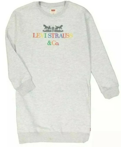 Robe sweat gris arc-en-ciel
