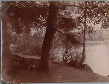 France, Morvan, Le Lac des Settons Vintage albumen print Tirage albuminé  8,