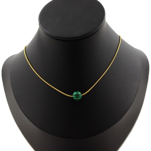 Collier perle malachite 8 - malachite,
