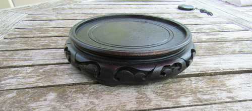 Socle chinois bois noirçi - en,