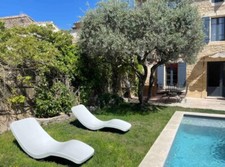 2 chaises longues en fibre de verre "CHARLES ZUBLENA"  1970