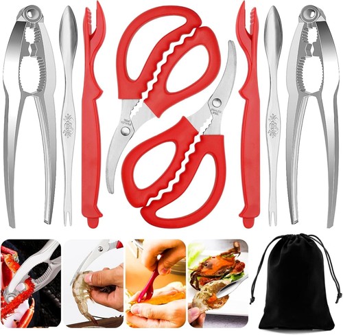 Crab crackers and tools - and,