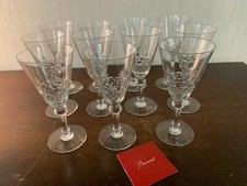 11 verres a eau modèle écaille épi en cristal de Baccarat (prix à la pièce)