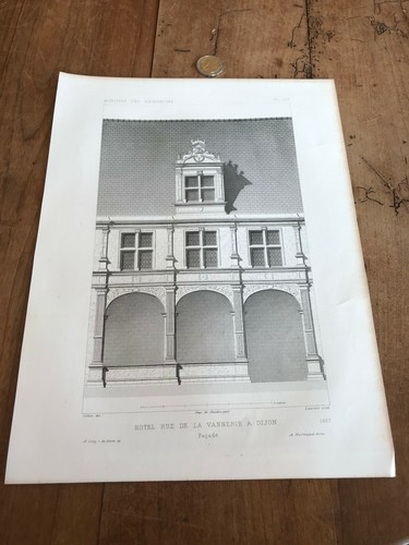Gravure ancienne architecte - ancienne,