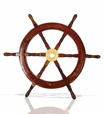 Poignée volant bateau en bois