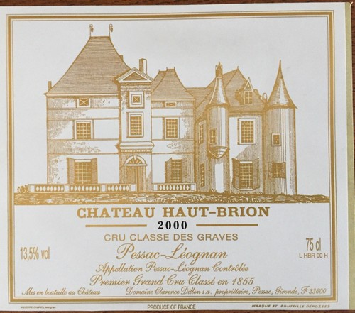 étiquette château haut brion - château,
