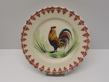 *BELLE ASSIETTE CERAMIQUE MOULIN DES LOUPS & HAMAGE décor central AU COQ XXe  D