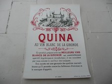 étiquette ancienne QUINA au