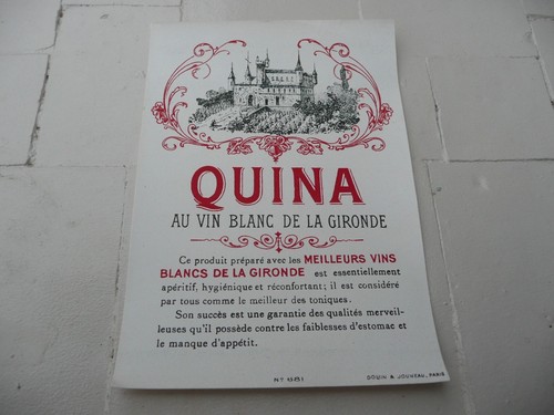 étiquette ancienne quina - ancienne,
