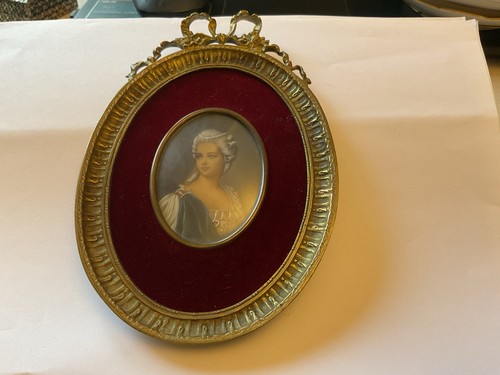 Portrait miniature ancien - miniature,