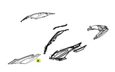 Carénage Latéral Arrière Gauche Blanc Mat SYM JET 14 200 2024