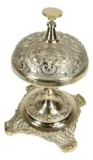 Cloche de bureau ornée baroque victorien avant cloche de réception style anci...