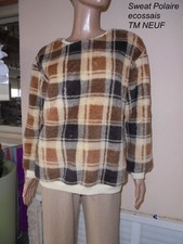 Sweat polaire pilou ecossais - sweat,