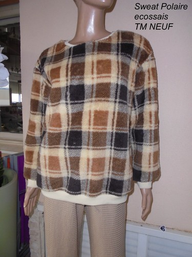 Sweat polaire pilou ecossais - sweat,