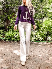 Pantalon Femme taille basse blanc Zara 34/XS Vintage Y2K Excellent État 