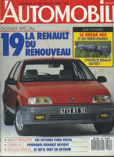 Automobile magazine 505 - l’automobile,