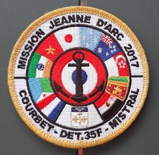Patch Aéronavale Flottille 35F Courbet Mistral Jeanne d'Arc 2017 ORIGINAL MARINE
