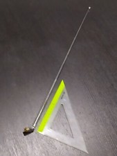 Antenne Radio télescopique orientable  AM FM laiton chromé 64 cm 8 sections C2h2