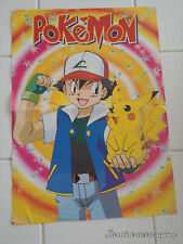 Poster Pokemon Affiche Sacha Pikachu rare manga vintage 