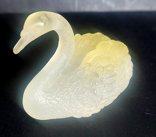Sculpture pâte verre cygne - sculpture,