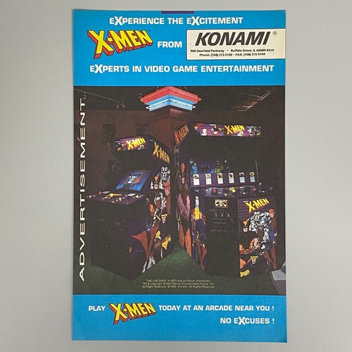 Jeu arcade men konami - d'arcade, x-men