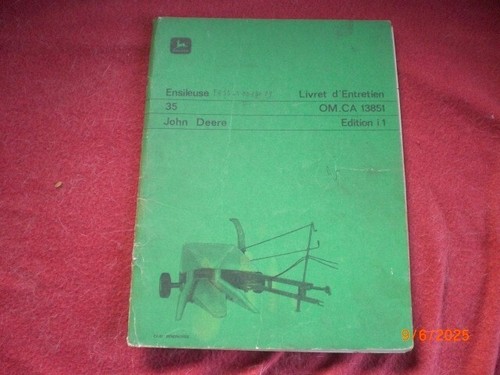 Livret entretien ensileuse - livret,