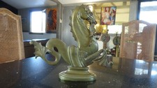 Sculpture CHEVAL HYPOCAMPE en Bronze doré